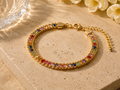 18K Gold Plated Multi-Tone Chain Bracelet image 0