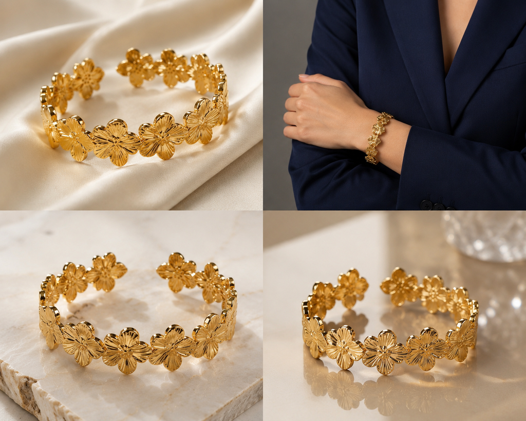 Bangle Bangle | 18K Gold Plated Daisy Flower Bangle