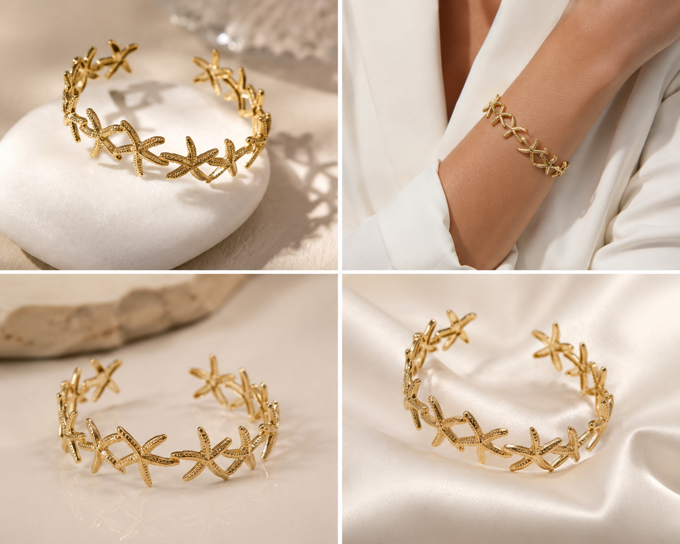 Bangle Bangle | 18K Gold Plated Starfish Cuff Bangle
