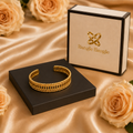 18K Gold Plated Open Cuff Bangle image 0