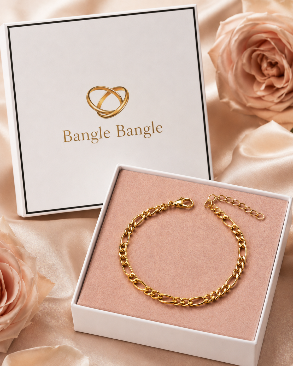 18K Gold Plated Chain Link Bracelet image 1