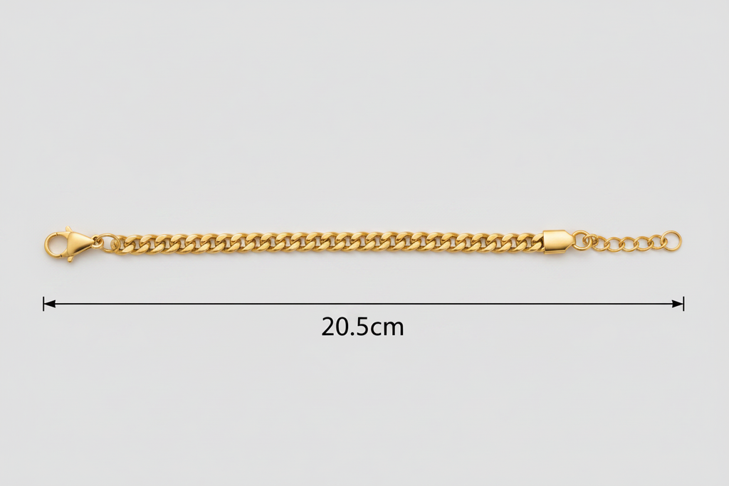Bracelet with 20.5cm length underneath