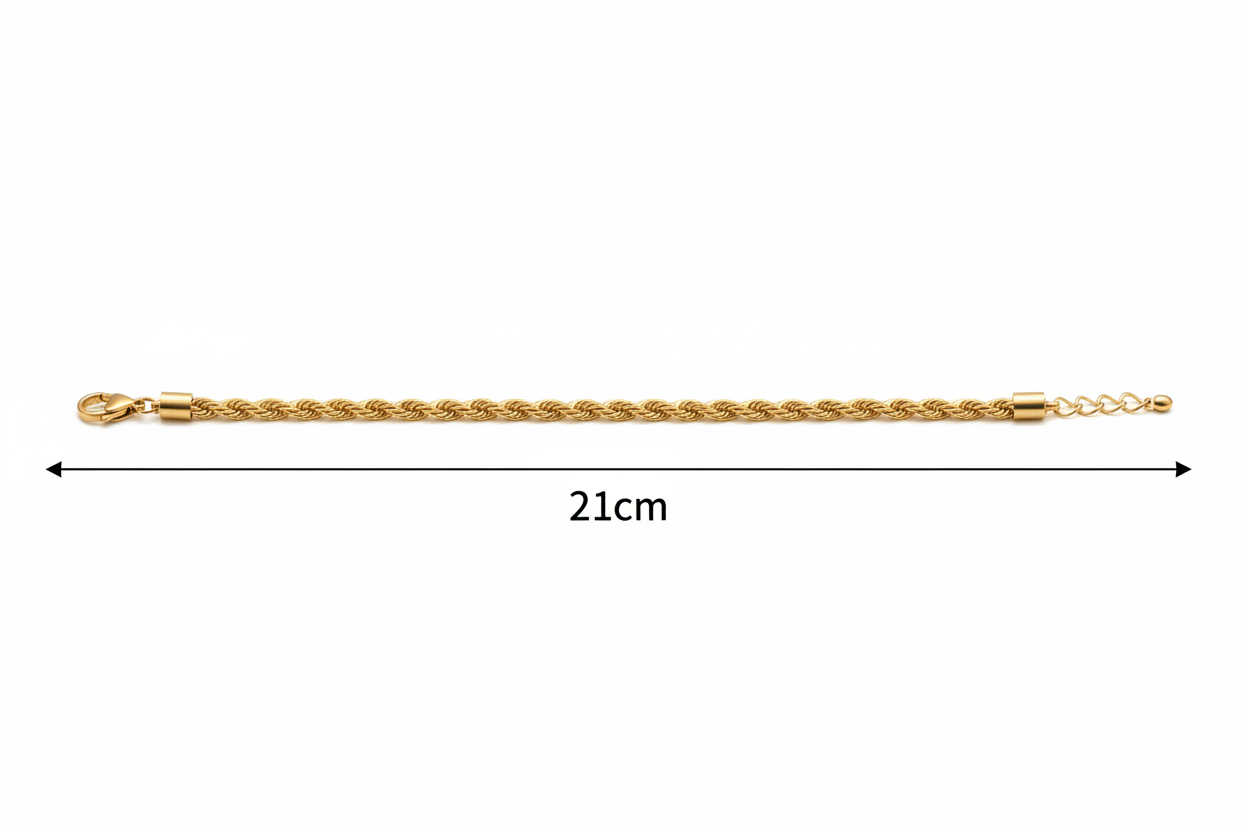 Bracelet with 21cm length underneath