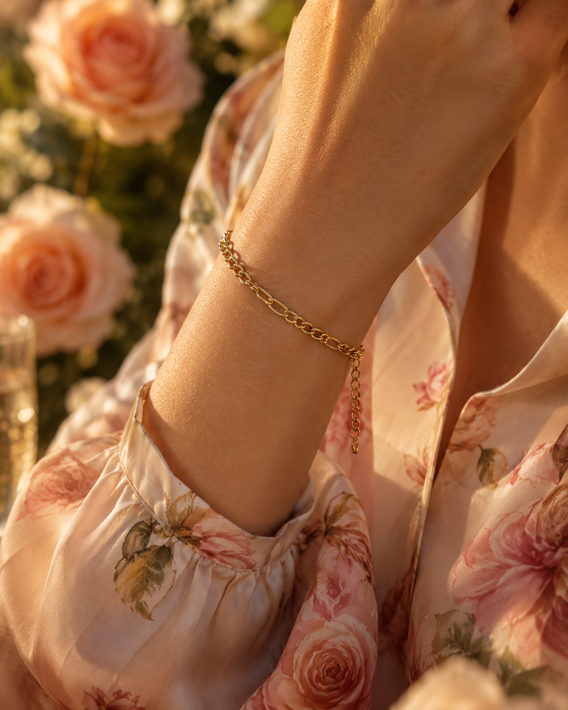 18K Gold Plated Chain Link Bracelet image 2