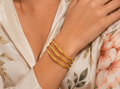 18K Gold Plated Classic Bangle Set image 0